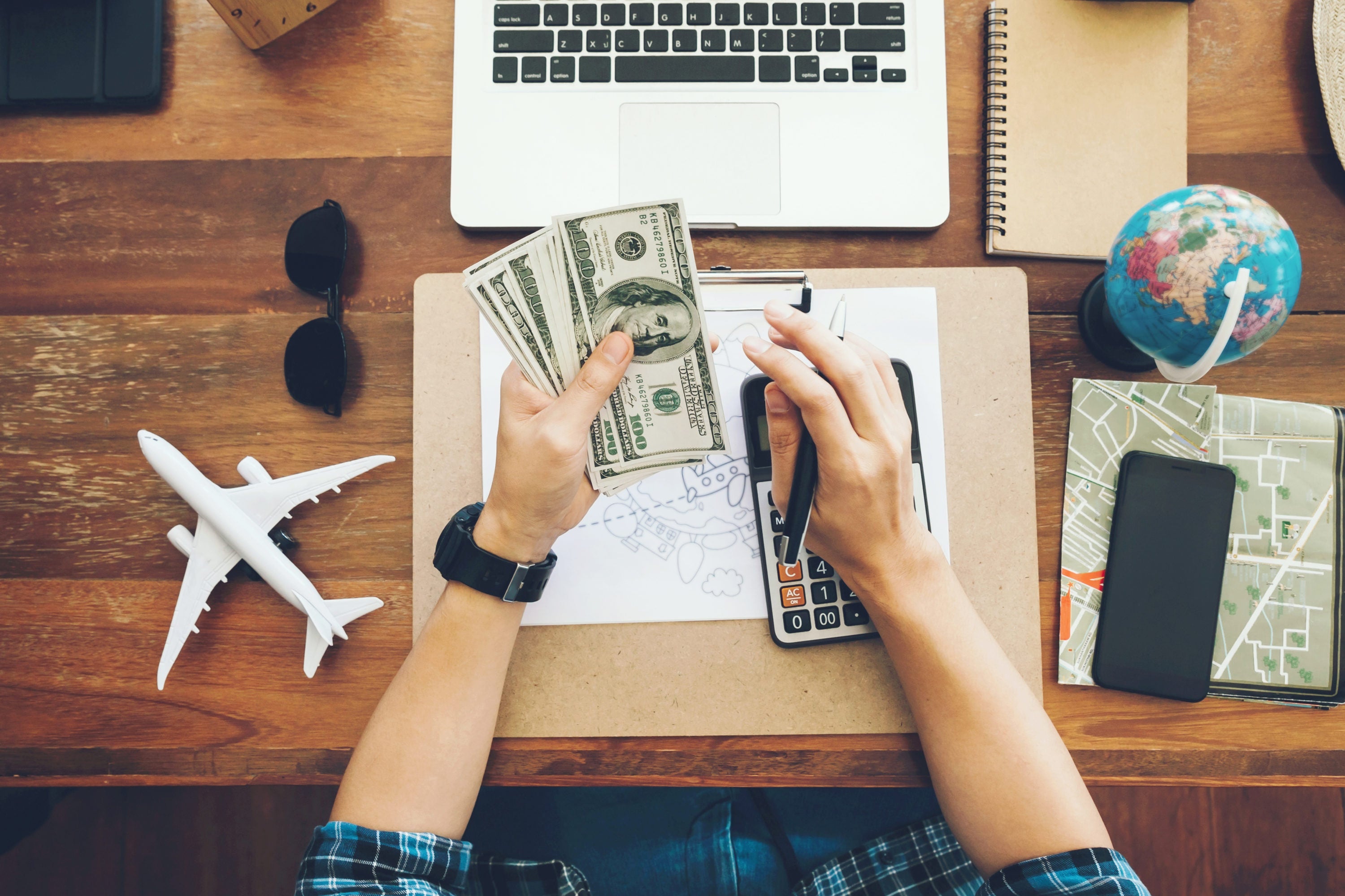 Transportation costs included in an international travel budget
