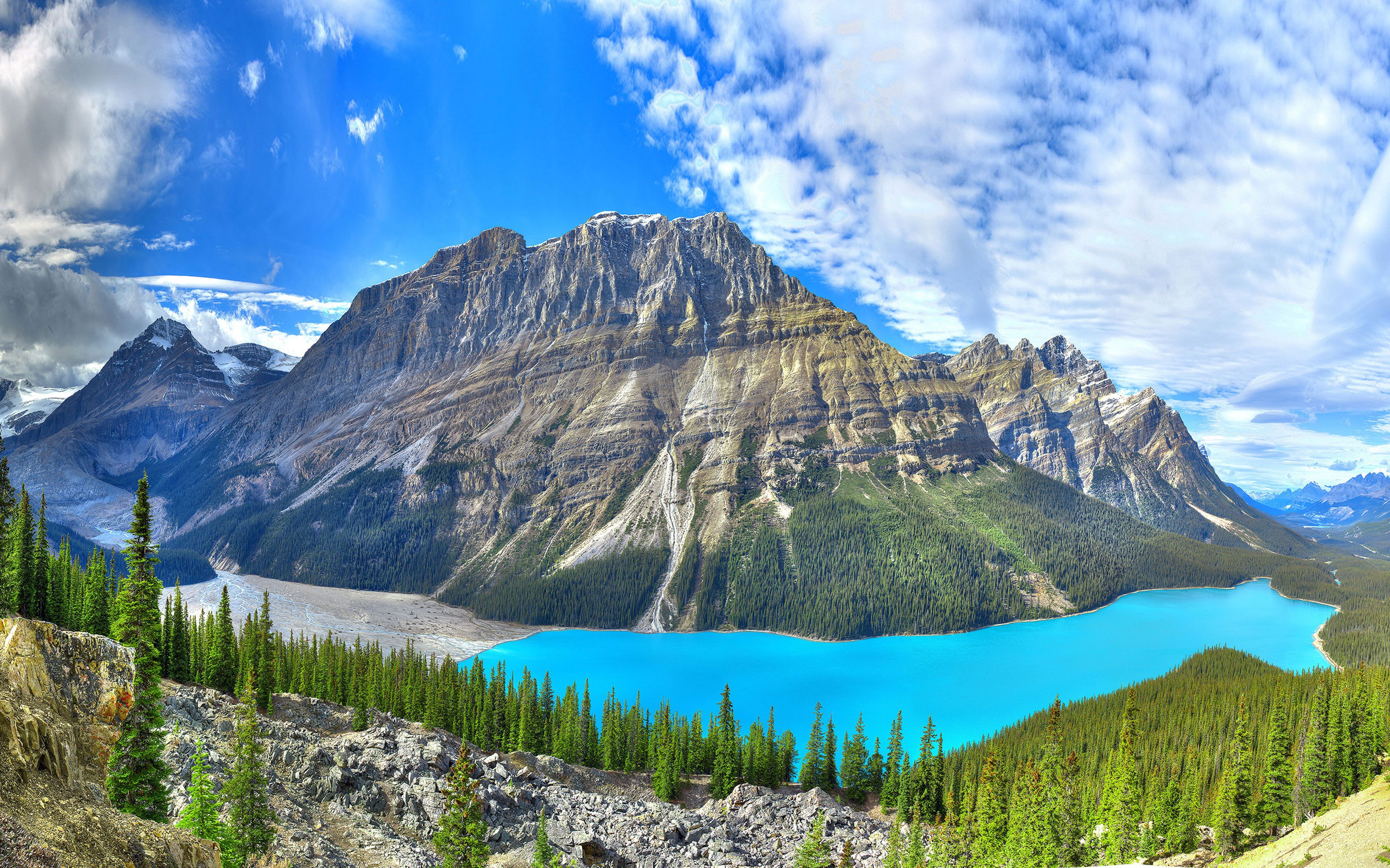 Banff mountain landscape during summer travel