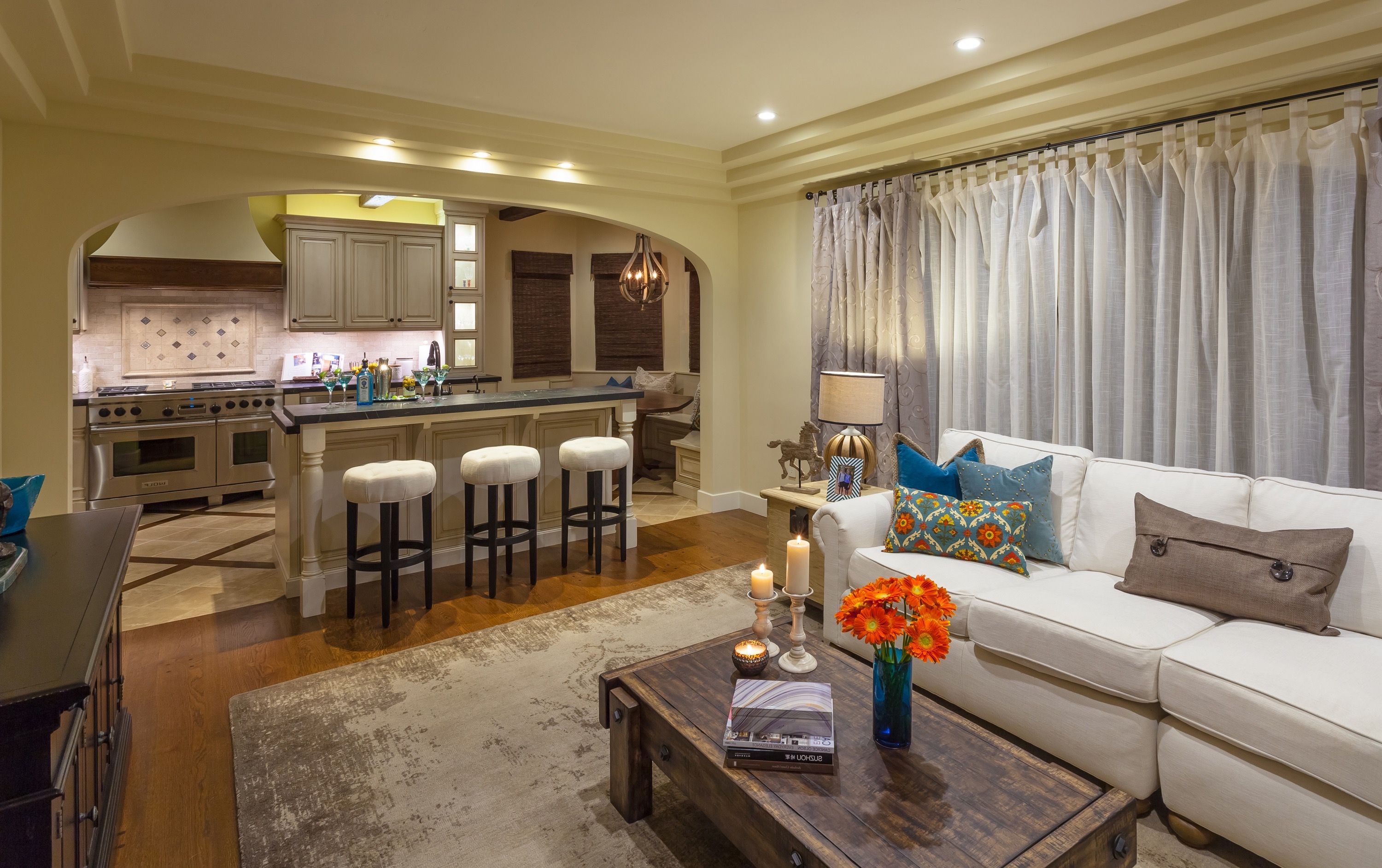 Family-friendly aparthotel space with kitchen and extra living room