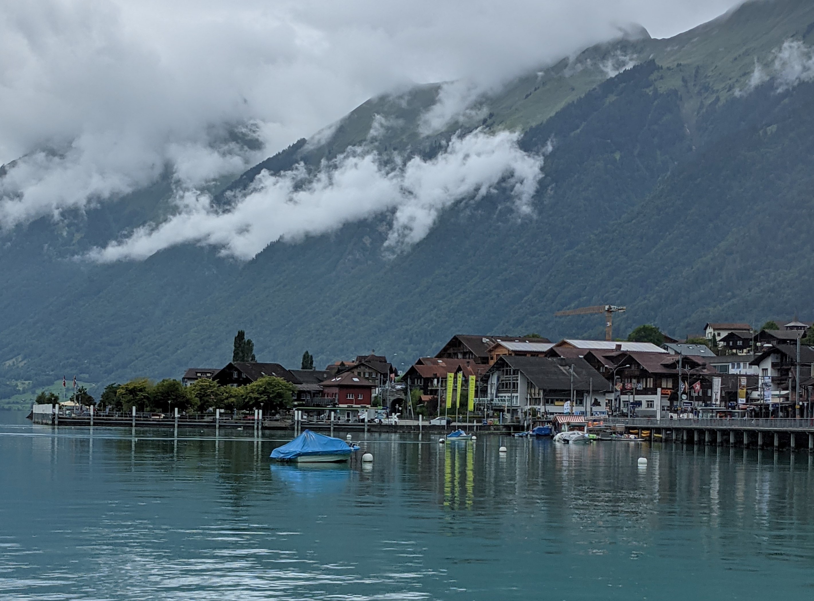 Interlaken Switzerland with summer mountain scenery