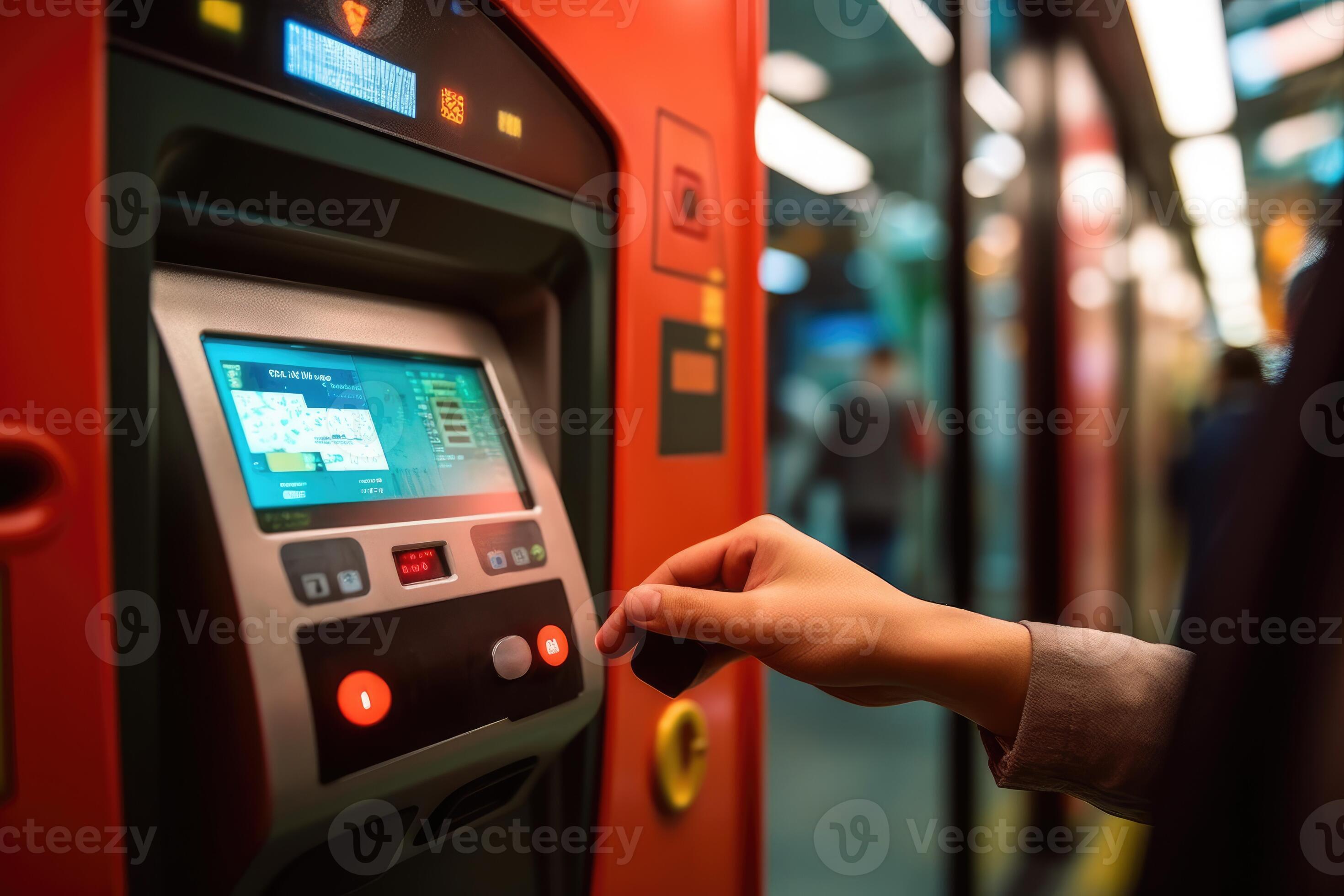 Ticket machine and transit card used for public transport abroad