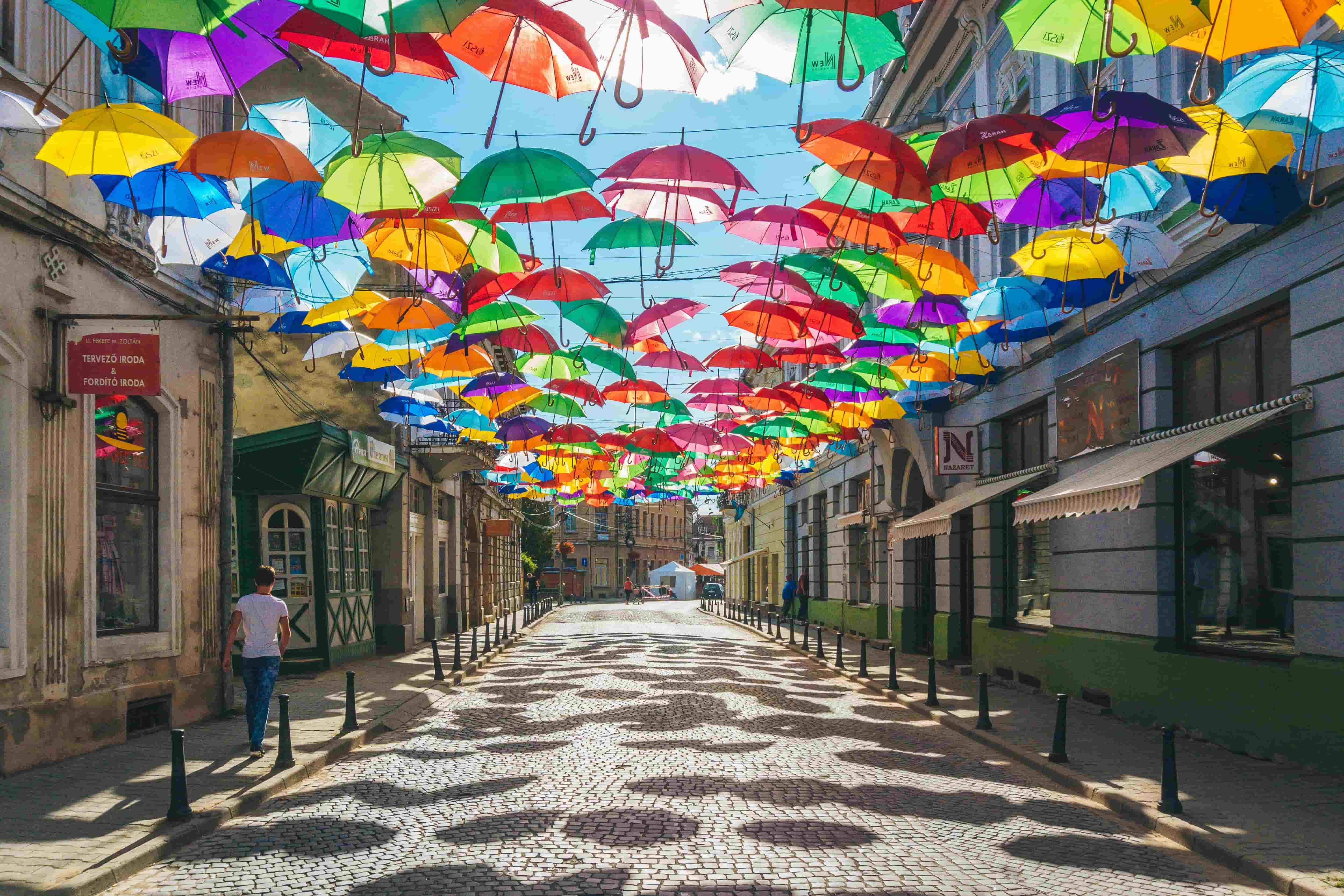 Lisbon street scene during shoulder-season travel