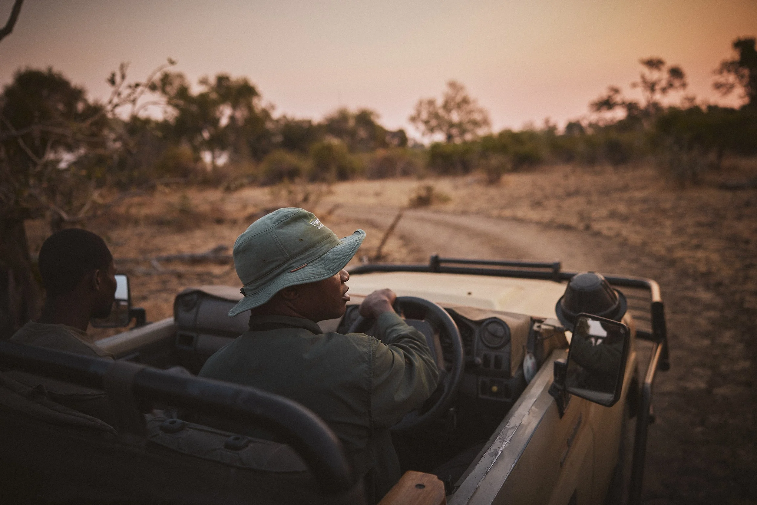 Responsible guided wildlife tour using a vehicle and respectful viewing practices