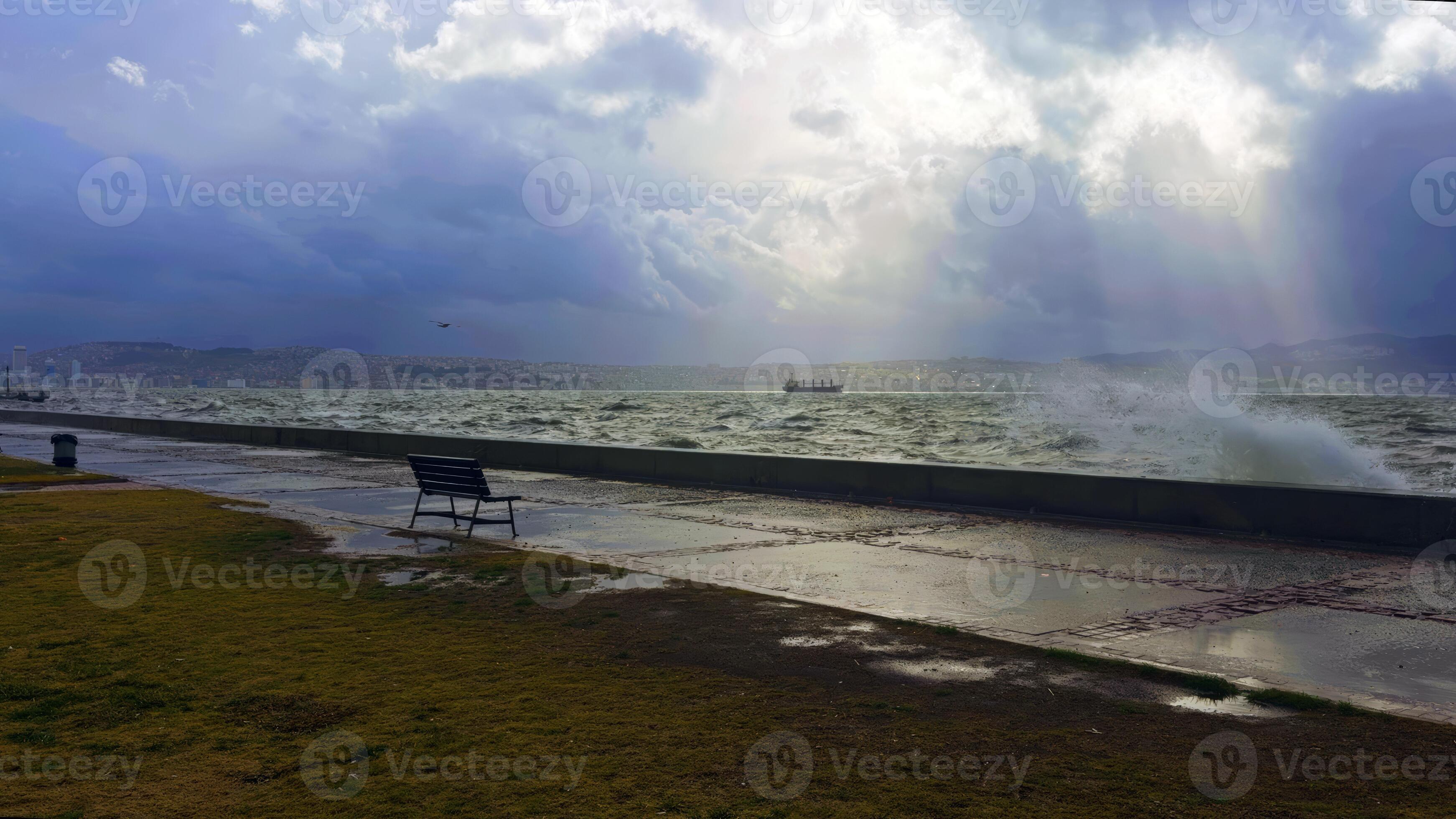 Traveler viewing a dramatic coast from a safe marked viewpoint