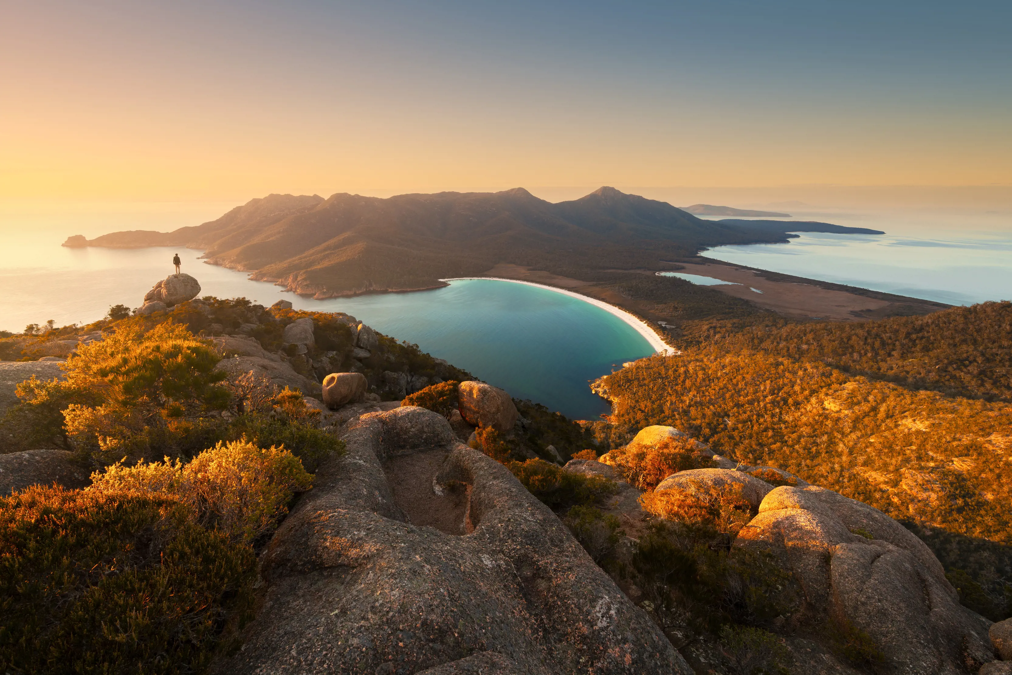 Wild coastal landscape in Tasmania Australia