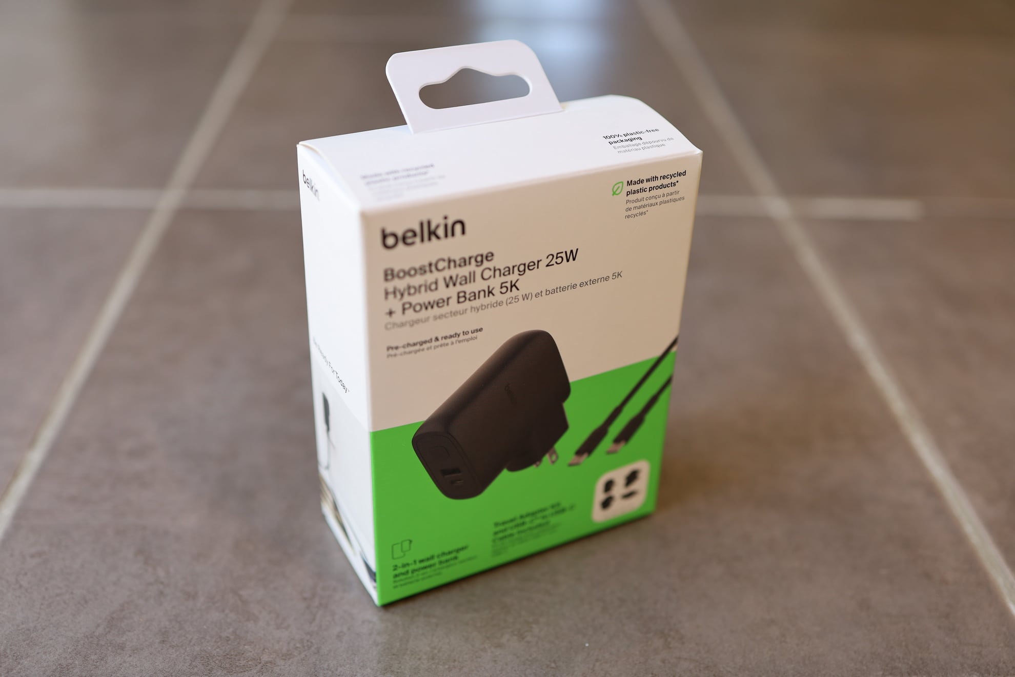 Compact travel electronics with charger power bank and adapter