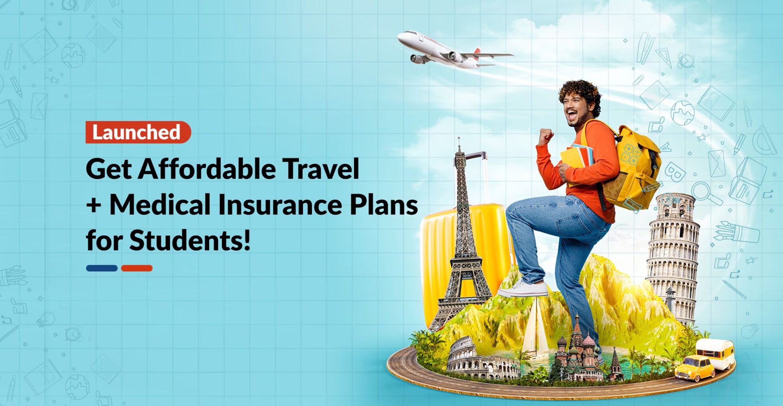 Travel insurance planning with passport, policy documents and international trip essentials