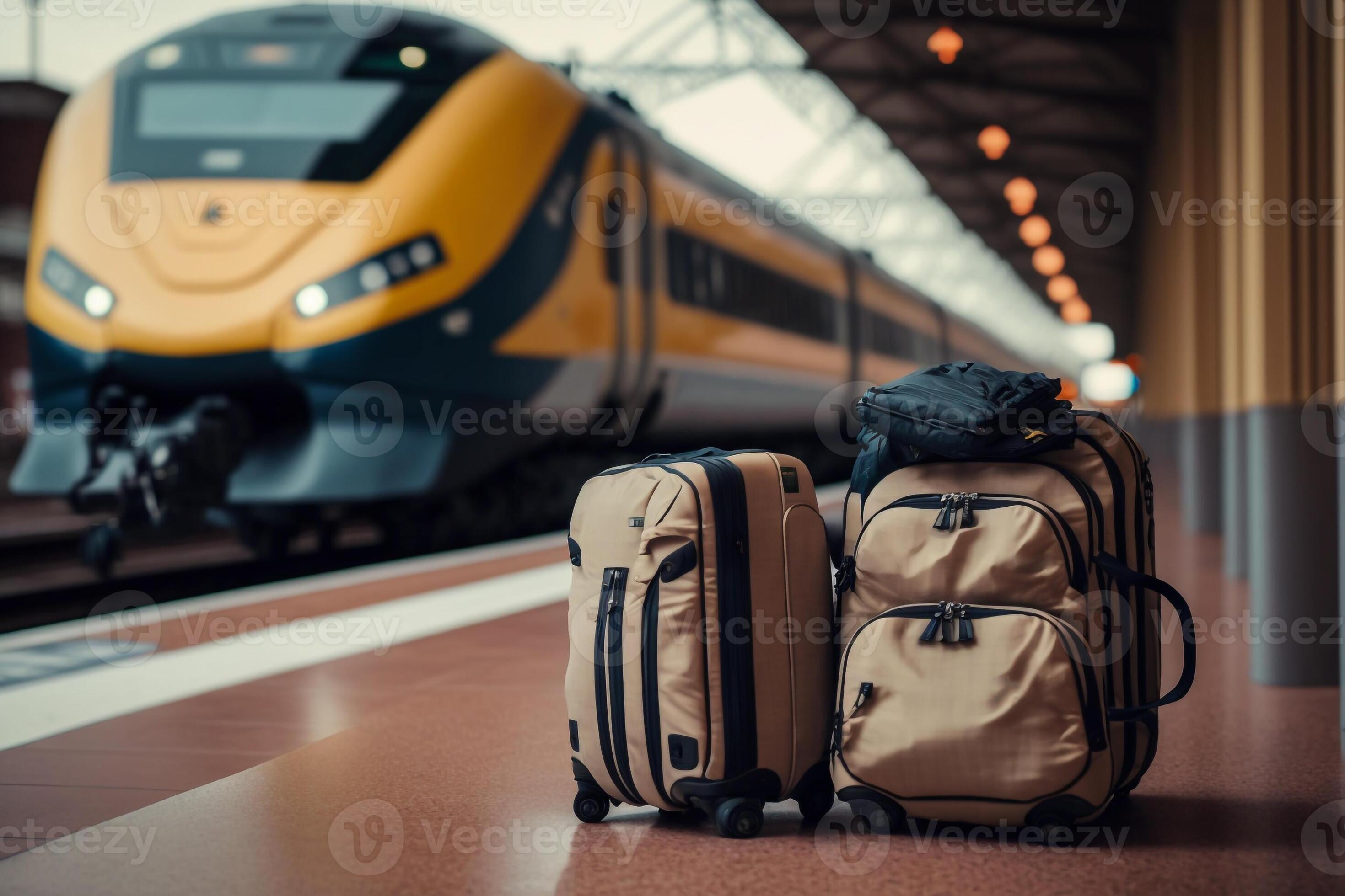 Manageable luggage prepared for a rail-centered vacation