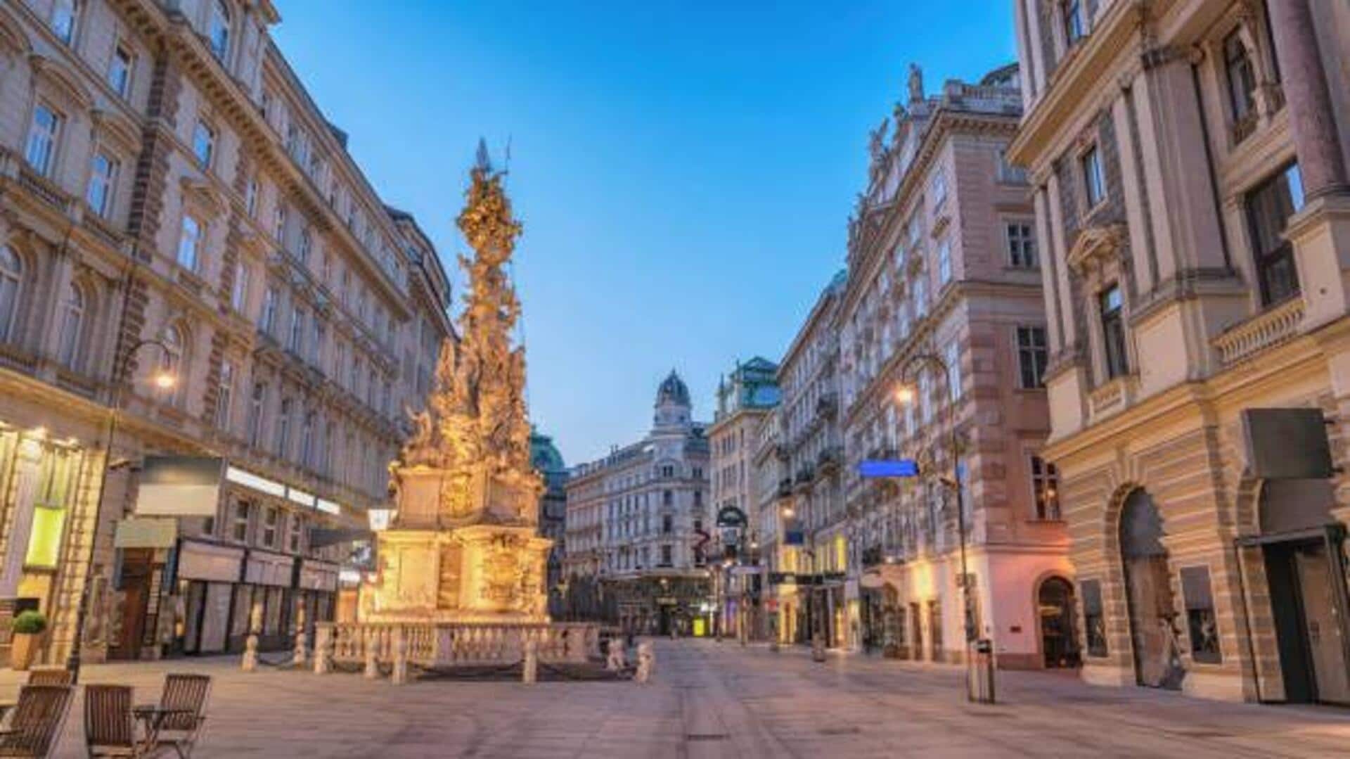 Pedestrian street in Vienna historic center